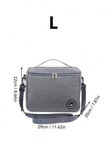 1 hộp đựng cơm trưa màu xanh navy, túi xách, túi cách nhiệt vuông, túi đựng cơm bento dày bằng giấy bạc, dành cho nhân viên văn phòng, học sinh mang theo bữa ăn, túi dã ngoại dung tích lớn - Nhiều màu - Xem 16