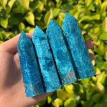 50g/100g Natural Blue Apatite Crystal Chips Polished Stones Healing Crystals For Reiki, Yoga & Energy Therapy Beginners, Houseplants, Jewelry Making, Wishing Bottle, Garden, Fountain - Blue - View 5
