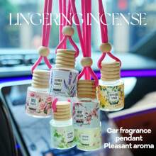 1件8ml汽车香薰吊坠空气清新剂汽车香薰吊坠，可爱车载空气扩散器，持久留香汽车空气清新剂，女士汽车清新剂，去除异味，不刺鼻，持久留香