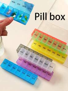 Upgraded Pre-Cut Medication Patch Pill Box, Travel Daily Pill Box, Travel Essential Mini Pill Bottle, 7-Day Pill Box, Travel Pill Box, Pill Box, Pill Rack, Medicine Storage Box, Travel Essential - Multicolor - View 9