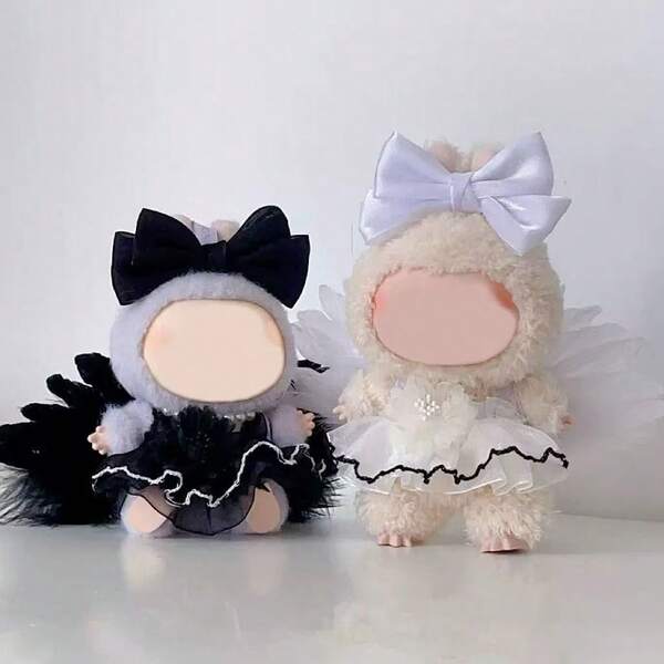 [Only Doll Clothes] New Hot Selling 17cm 1st/2nd/3rd Generation Labobo Doll Clothes - Demon Angel Wings Fairy Dress Set For Labubu