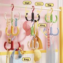 1 pezzo/2 pezzi Portascarpe rotante senza foratura - Portascarpe in plastica pieghevole multifunzionale, Gancio creativo a dopamina Gancio doppio antivento per appendere e asciugare le scarpe sul balcone, Portascarpe multifunzionale per appendere e asciugare le scarpe