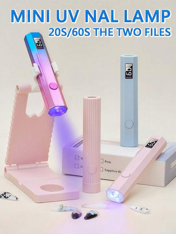 Pocket Size UV LED Nail Lamp, Portable Gel Light, Nail Dryer With LED Lights, Curing Light For All Gel Polish And Home Use, Fast Drying Manicure Tool Back To School School Look Preppy