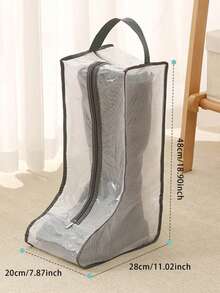 Bolsa de almacenamiento de zapatos con cremallera, funda protectora de PVC transparente y resistente al agua para botas, adecuada para patines de ruedas/botas, bolsa de almacenamiento para patines en línea