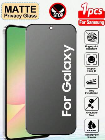 1 Stück matter Datenschutz gehärteter Glas Bildschirmschutz, kompatibel mit Samsung, 9H Härte Anti-Spähen matter Glas, 2,5D Anti-Fingerabdruck matter Datenschutz Glas, kratzfest, matter Datenschutz Glas Bildschirmschutz, matter Stil. Smartphone Zubehör, einfache Installation. Bildschirmschutz Grundlagen, geeignet für täglichen Schutz, Büro, Zuhause Handybildschirmschutz Handyzubehör wasserdicht stoßfest Anti-Sturz Vollabdeckung
