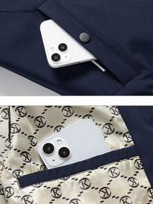 Men's Warm Jacket, Fashionable Casual Outdoor Coat, Autumn/Winter - Navy Blue - View 4