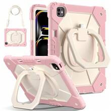 Colorblock Handheld Rotating Shockproof Protective Case With Shoulder Strap For Apple IPad Mini 7, IPad Mini 6, IPad 6th (9.7-Inch), IPad Pro 9.7 (2016), IPad 5th (9.7-Inch), IPad 10.2 7th Gen 2019, IPad 8th (10.2-Inch), IPad 9th Gen (10.2-Inch), IPad 11(A16 2025), IPad 10th (10.9-Inch), IPad Air 4th (10.9-Inch), IPad Air 5th Gen 2022, IPad Air 11-In.(M2)-2024, IPad Air 11(M3 2025)