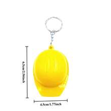 Construction Safety Hard Hat Keychain - Mini Plastic Model Keyring Gift Accessory - Multicolor - View 5