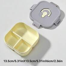 900ml Caja de almuerzo portátil cuadrada de plástico con 2/3 compartimentos, con asa, apta para microondas, sellada y a prueba de fugas, contenedor de ensalada de frutas, caja bento dividida de gran capacidad reutilizable, adecuada para estudiantes y adultos en la escuela, oficina, campamento al aire libre, picnic, viaje, vuelta al colegio