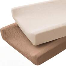 2 件装中性婴儿尿布垫套柔软尿布台垫套换尿布垫床单适合女孩和男孩情人节爱