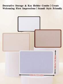 1PC Hệ thống bảng tường nỉ tái sử dụng theo phong cách Bắc Âu, Tấm trang trí gắn ghim Scandinavia để trưng bày đồ trang sức & tường ảnh, Bộ sắp xếp văn phòng đa chức năng | Phông nền tiệc | Lưu trữ đồ trang điểm | Móc chìa khóa | Bảng ghi nhớ / Lắp đặt không hư hỏng / Nỉ dày - Nhiều màu - Xem 3