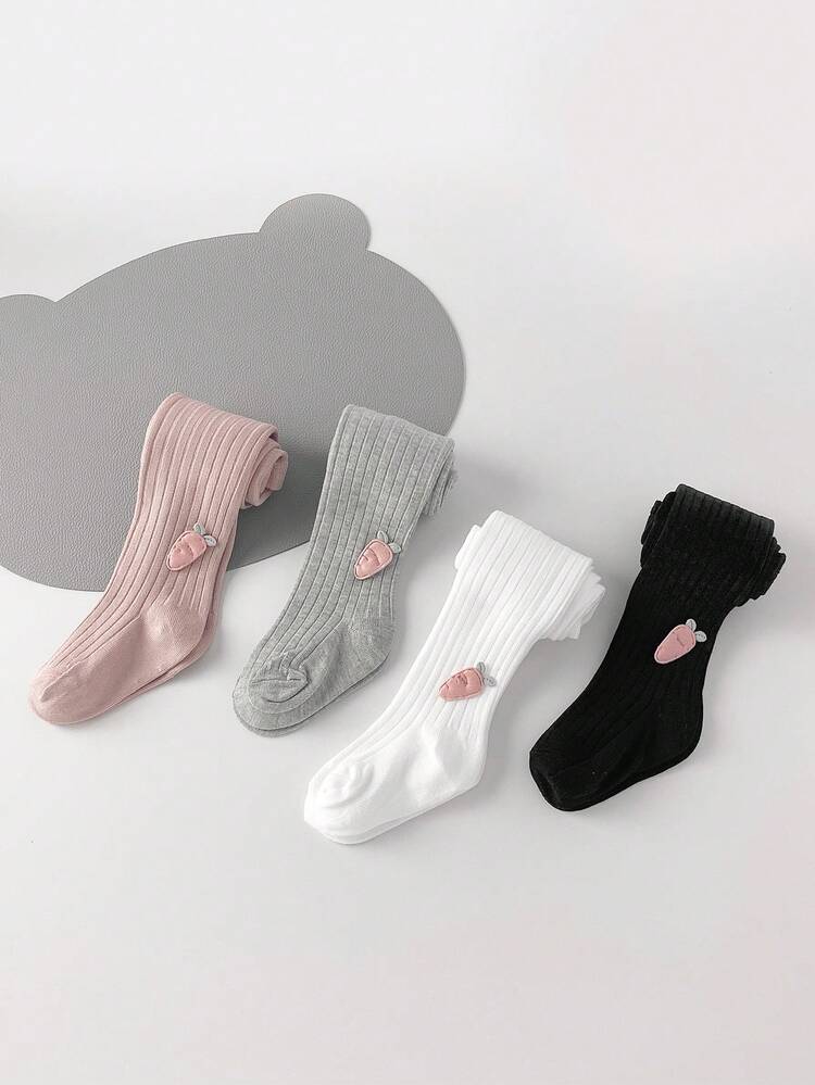 1 件装女童儿童紧身裤婴儿幼儿打底裤袜子，款式甜美，适合搭配裙子外出穿着。 - 彩色 - 查看 8