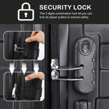 Hardside Carry On Spinner Suitcase Luggage Expandable With Wheels 22" Black - 預設 - 查看 6