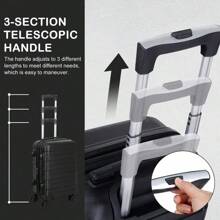 Hardside Carry On Spinner Suitcase Luggage Expandable With Wheels 22" Black - 預設 - 查看 8