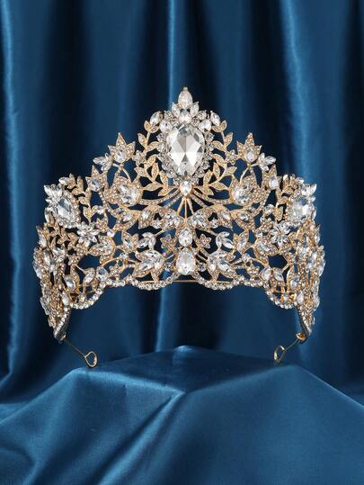 Extra Large Tiaras Tall Pageant Crowns For Women Clear Austrian Crystal Tiara Silver Homecoming Queen Crown Big Rhinestone Headpiece For Birthday Prom Quinceanera Wedding