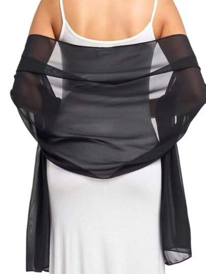 Chusta z szyfonu, odpowiednia dla panien młodych, na wesela, do sukienek wieczorowych i na specjalne okazje