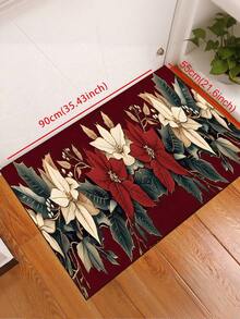 1pc Vintage Floral Kitchen Mat, Modern Farmhouse Absorbent Quick Dry Kitchen Carpet, Indoor Hallway Rug - Red, Runner Rug, Mudroom Doormat, Modern Farmhouse Absorbent Quick Dry Kitchen Carpet - Multicolor - View 6