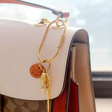 1 Piece Of Golden Brass Key Ring Screw Lock- Keychain Organizer For Handbags, Wallets, And Keys- Durable Bag Decoration For Outdoor And Daily Use, Suitable For Keychains In Bags - Gold - View 7