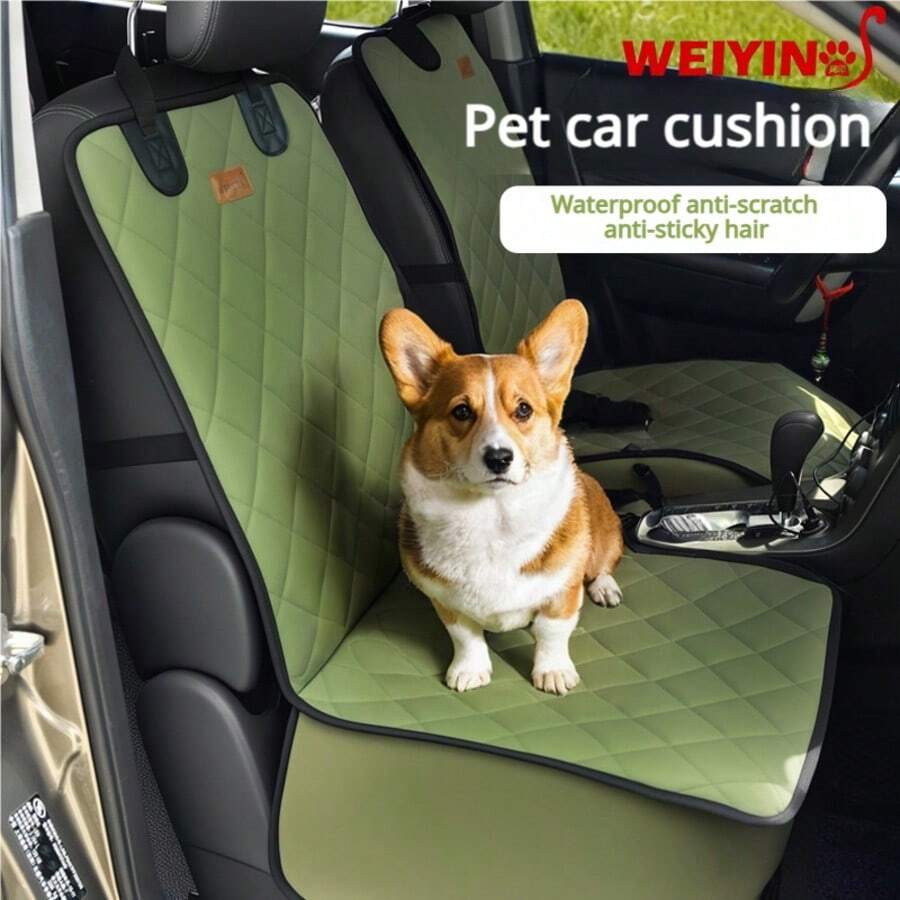 Cubierta de asiento de coche para mascotas de talla grande, protector de asiento delantero impermeable, para SUV, camioneta y sedán, sistema de confort de viaje para mascotas