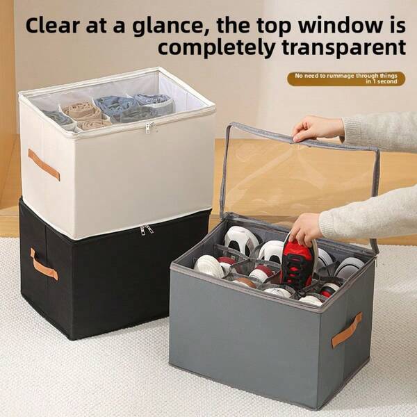 可折叠多功能鞋盒，防尘盒，多用途家居收纳盒，可水洗
