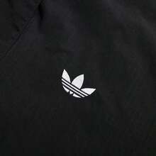 Adidas Originals 女士连帽极简主义夹克运动风衣，城市通勤旅行休闲上衣 JX1451 - 黑色/白色 - 查看 5