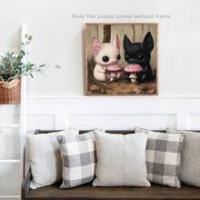 1PC Halloween Pilz Munchkins Cute Wooden Sign Baby Bats Matte Kunst Poster Druck, Canvas Wall Art,Posters For Room,Home Decor,Room Decor Aesthetic,Room Decoration Stuff.Optional Frame