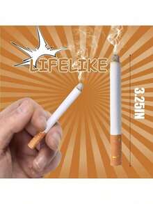 2025 全新 1 件逼真假香烟玩具道具、搞笑恶作剧玩具、派对道具魔术玩具、表演道具、生日礼物 - 毕业礼物 - 愚人节礼物 - 节日礼物 - 完美礼物 - 礼物（纸质假香烟，轻微瑕疵，谨慎竞价） - 彩色 - 查看 2