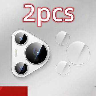 2pcs Ultra-Thin Fiber Lens Protective Film Compatible With Huawei Pura70/Pura70pro/Pura70Ultra/Pura80/Pura80pro/Pura80Ultra