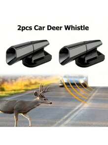 Set de 2 piezas/4 piezas Silbato de advertencia de ciervo para automóvil, alarma anticolisión para vehículos, accesorio para conducción a alta velocidad, ahuyentador de ciervos para exteriores