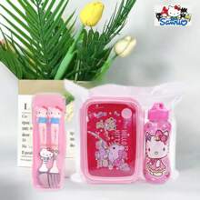 Sanrio 1pc / Sanrio Cartoon Bento Box Set With Matching Water Bottle - Cute, Leakproof Lunch Container For School, Work, And Travel ,Kitchen,Christmas Gift Mug Suitable For Camping And Back-To-School Travel Back To School Gift For Girls Boy