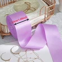 1 pieza Cinta colorida ajustada, decoración navideña y de Halloween, cinta de regalo de poliéster brillante, cinta de satén liso de unicolor, cinta de satén liso extra ancha para decoración de bodas, sillas, regalos, flores, adecuada para manualidades, bodas, cumpleaños - color mixto, suministros hechos a mano, tratamiento de superficie brillante, cara de satén de poliéster, decoración de bodas, borde elegante, textura suave, organizador de eventos, Ancho: 3.8cm, Longitud: 20m