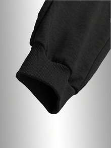 Pantalones deportivos casuales para hombre para primavera y otoño - con cinturón y bolsillos con cremallera, adecuados para correr, senderismo y actividades al aire libre - Negro - Ver 5