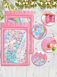 30/10/5pcs Gradient Color Reusable PVC Dustproof Jewelry Bags, Self-Sealing Organizer Pouches For Earrings, Necklaces, Bracelets, Mini Gift Party Packaging And Storage, Multipurpose Travel Jewelry Case For Women, Holiday Festival Organizer, Autumn Halloween Decor, Durable And Stylish Protective Bags, Portable For Office, Home, School Or Trip Organizer Space-Saving Multi-Purpose Adjustable Stackable Portable