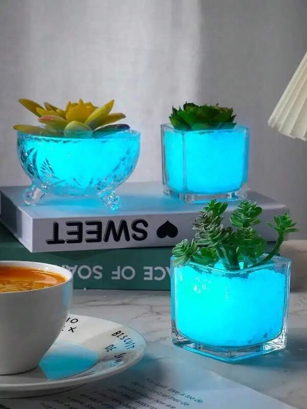 1030/3100/5100pcs Mini Luminous Resin Small Stones - Plastic Decorative Stones, Luminous Pebbles, Glow In The Dark, Suitable For Halloween Decoration, Christmas Garden Decoration, Garden Luminous Paths, Magic Paths, Garden Decoration, Micro Landscape Decoration, Succulent Plant Decoration, Bonsai Decoration, Aquarium Decoration, Glass Container Luminous Decoration, And DIY Outdoor Decoration For Parties And Festivals