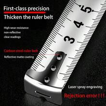 1PC 3/5/7.5/10M Industrial Grade Tape | Metric Black Heavy Duty Carbon Steel Tape - Anti Fracture Structure, Very Suitable For Construction, Engineering, Manufacturing, DIY Projects - Professional Tape Tools, Construction Tape, Building Surveying, Engineering Tools, Sturdy Appearance, Ergonomic Design, Reliable Measurement - Black - View 7