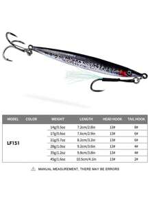 Sea Fishing Lure Iron Plate Bait, Quick Snap Barbed Hook For Boat Fishing Mackerel, Long Casting & Rapid Sinking Iron Plate Lead Fish