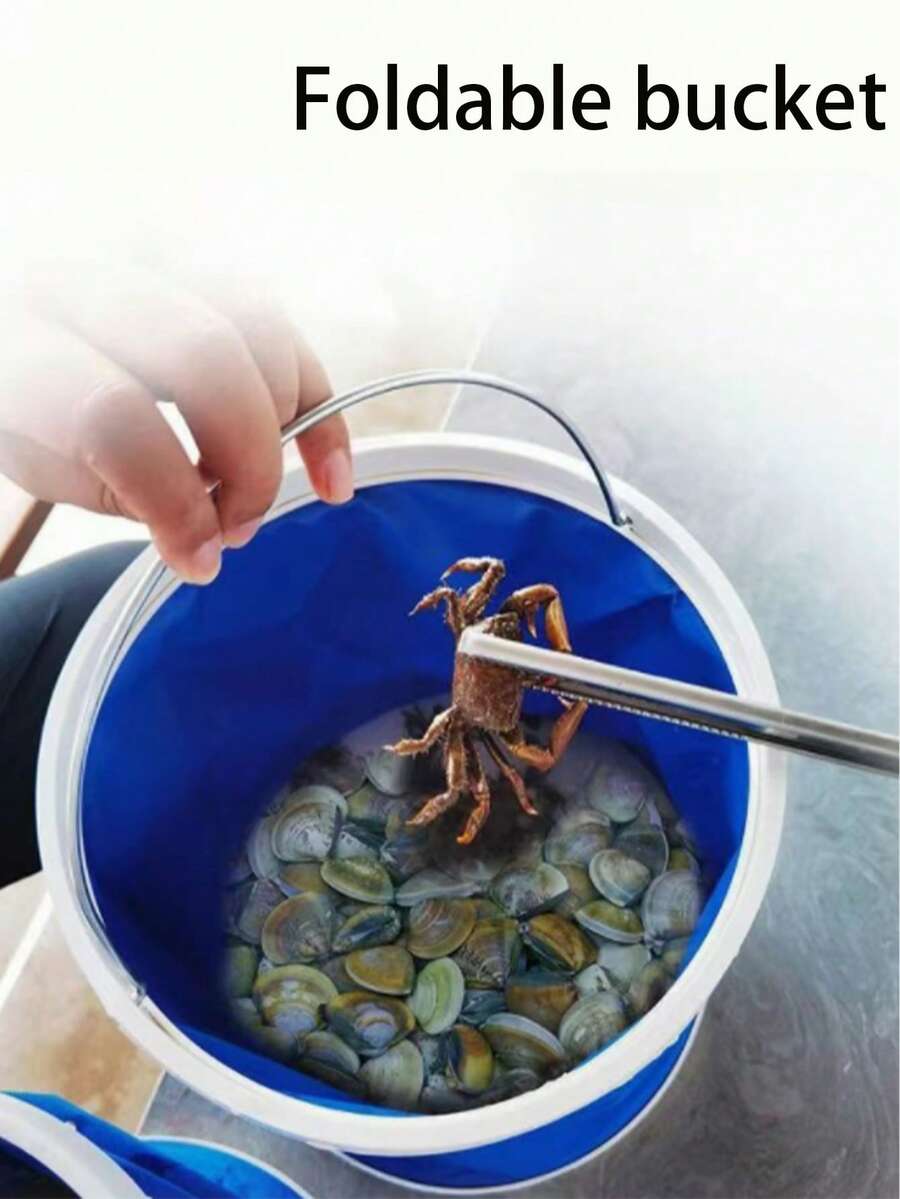 Foldable Bucket Art Palette Without Partition, Plastic Brush Washing Bucket For Children's Painting, Watercolor, Gouache, Brush Cleaning