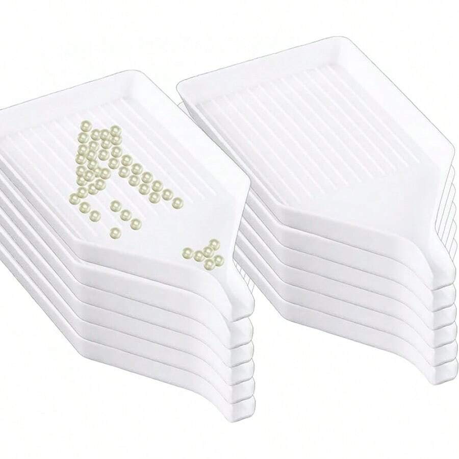 6PCS Diamond Art Painting Sorting Trays – 3.8x2.8 Inch Plastic Diamond Art Painting Bead Sorting Trays Organizer Diamond Painting Accessories And Tools For DIY Crafts Rhinestone Sorting Tray