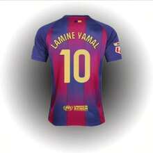 2526 Men's And Women'sUnisexQuick Dry Breathable JerseyHome10 Yamal Football Team Jersey - 紅藍 - 查看 1