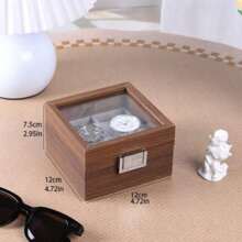 Boîte de rangement en noyer de haute qualité à double face, décoration d'intérieur, fournitures d'exposition, fournitures d'affichage de bijoux et de montres pour centre commercial, convient à diverses occasions, boîte de rangement de montre, premier choix pour les cadeaux