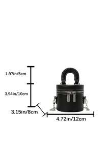 2025新款时尚百搭小众高级质感化妆盒包迷你口红包单肩斜挎包 - 黑色 - 查看 6