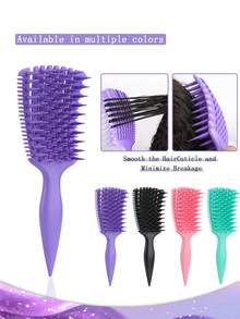 卷发定型梳 – 升级版造型梳,采用灵活独特的设计,轻松打造卷发造型,防拉扯,易于梳理,男女皆宜,是沙龙、旅行和日常护发的理想之选。 - 彩色 - 查看 3