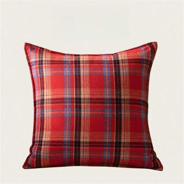 غطاء وسادة مربع ، غطاء وسادة زخرفي كلاسيكي عتيق ، غطاء وسادة كنبة بطراز اسكتلندي ، غطاء وسادة قابل للإزالة بسحاب (لا يشمل إدراج الوسادة)