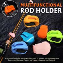 便携式鱼竿支架 紧凑型设计 鱼竿固定器 壁挂式鱼竿绑带夹 多功能鱼竿支架 - 彩色 - 查看 1