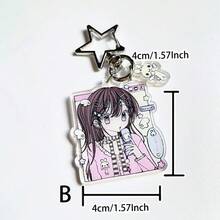 1 pieza Llavero acrílico, dije de teléfono, recuerdo escolar, colgante de bolso, estilo escolar japonés retro rosa con corazón, en el estilo Y2K, adecuado para todas las estaciones, eventos de la empresa, accesorios de Halloween, ideas de regalo para el Día del Maestro, Navidad, accesorios de bolso, cordones con portaidentificaciones, accesorios de coche, dijes de bolso, para la hermana