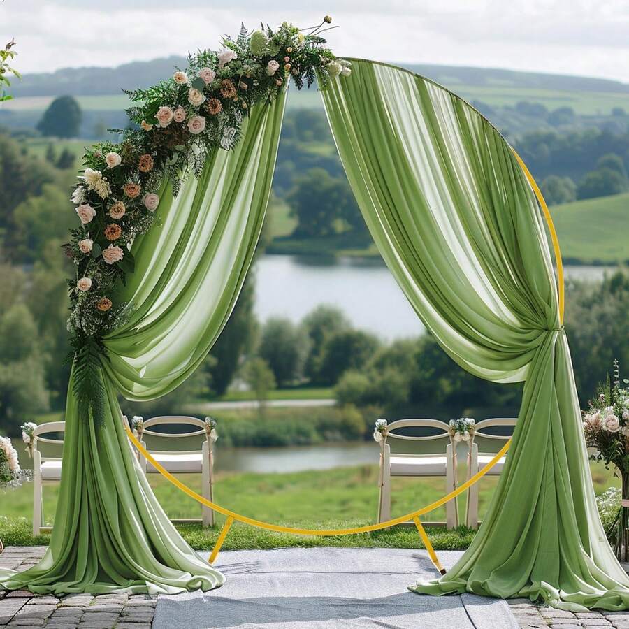 2pcs/Set 27*236 Inch Willow Green Garland, Suitable For Wedding, Ceremony, Reception, Party, Ceiling, Banquet, Daily, Outdoor Decor