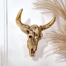 Đồ trang trí treo tường hình đầu lâu cừu Giáng sinh, đồ trang trí lối vào nhà hình đầu cừu sáng tạo, quà tặng trang trí nhà cho năm mới - Nhiều màu - Xem 4