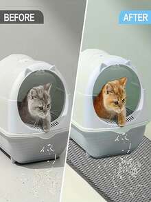 Cat Litter Mat, Double Layer Waterproof Anti-Tracking Litter Mat, Washable Pet Litter Tray Mat - Multicolor - View 6