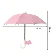 Mini Umbrella For Smartphones With Universal Piggy Suction Cup Holder, Outdoor Anti-Glare Sunshade, Polyester Fiber Material, Rain And Sun Protection, Screen Protector