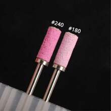 100pcs/Box Seamless Sanding Bands Kit: Pink Small Mini Nail Art Grinding Sanding Bands With Bit, Electric Grinding Machine Nail Grinding Head, Nail Removal Sand Bands, Nail Grinding Tool #180/#240 - Pink - View 5